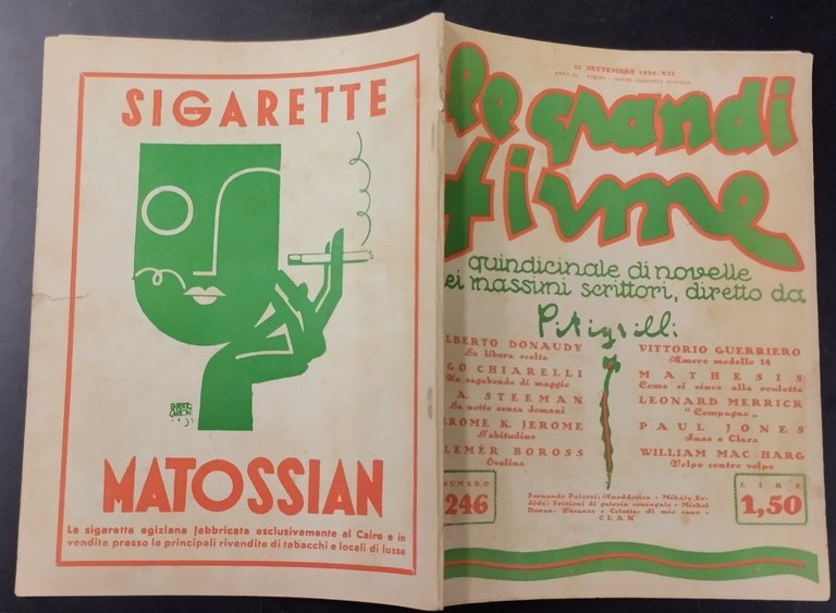 LE GRANDI FIRME QUINDICINALE DI NOVELLE Pitigrilli settembre 1934 rivista