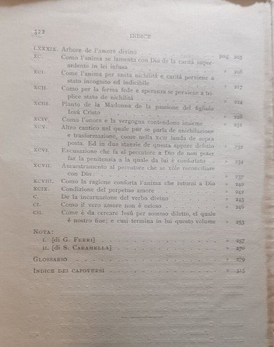 LE LAUDE di Iacopone da Todi 1930 Laterza RARO copia …