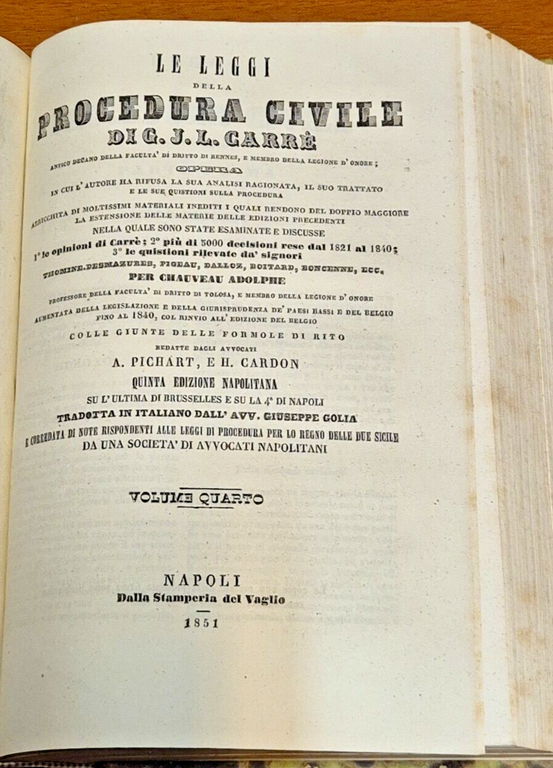 LE LEGGI DELLA PROCEDURA CIVILE volume 3 e 4 di …