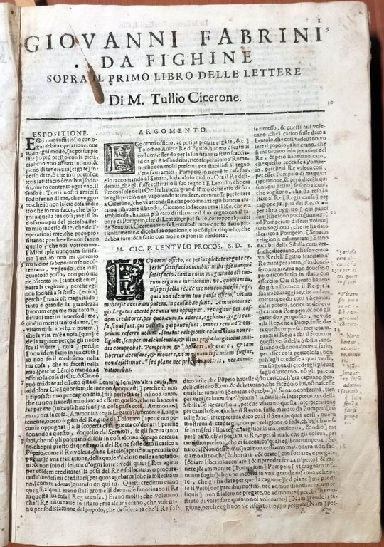 LE LETTERE FAMILIARI LATINE di Cicerone 1629 Sessa Libro Antico …