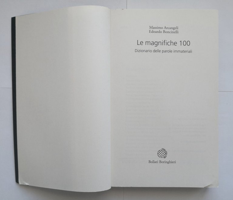 LE MAGNIFICHE 100 parole immateriali di Arcangeli e Boncinelli 2020 …