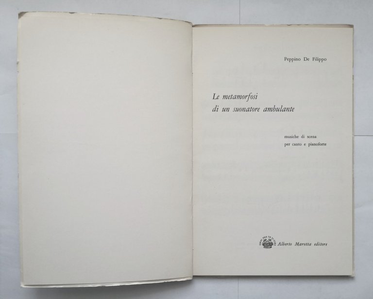 LE METAMORFOSI DI UN SUONATORE AMBULANTE di Peppino De Filippo …