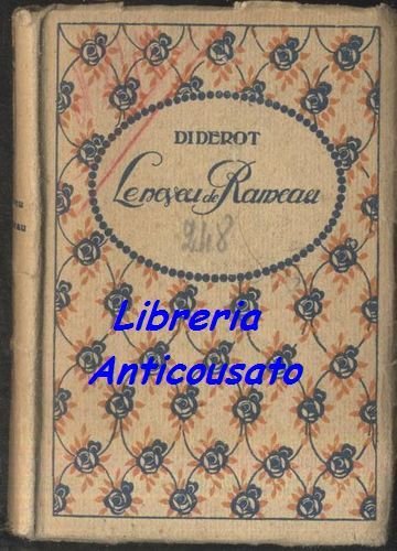 LE NEVEU DE RAMEAU Diderot - edition Nilsson libro piccole …