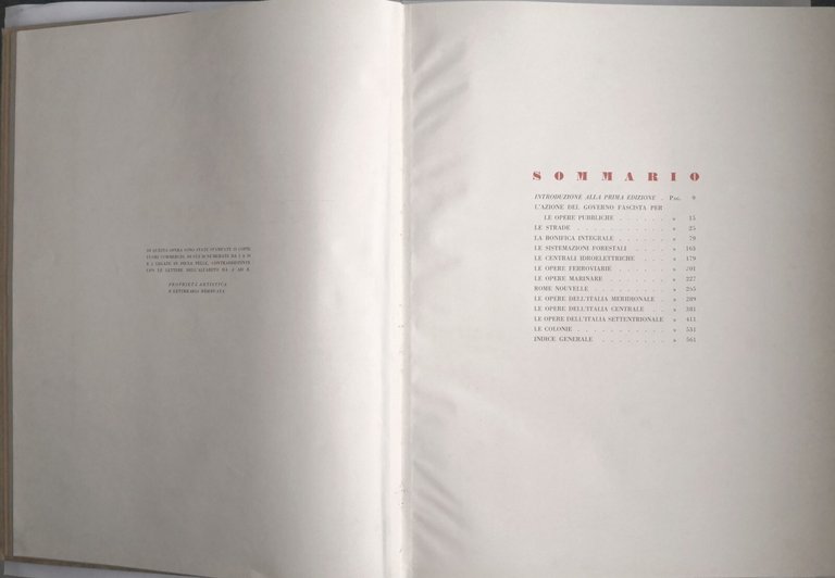LE OPERE DEL FASCISMO nel decennale a cura di Arturo …