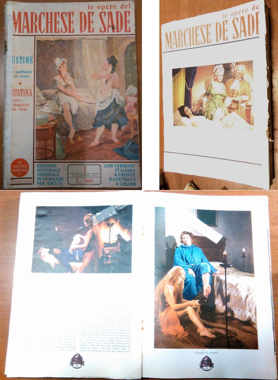 LE OPERE DEL MARCHESE DE SADE francese italiano primi 19 …