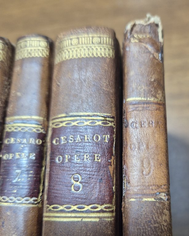 LE OPERE DI DEMOSTENE tradotte da Melchior Cesarotti 8 volumi …