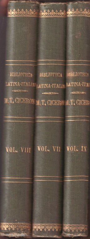 LE ORAZIONI di Marco Tullio CICERONE 3 volumi 1868 Lanza …