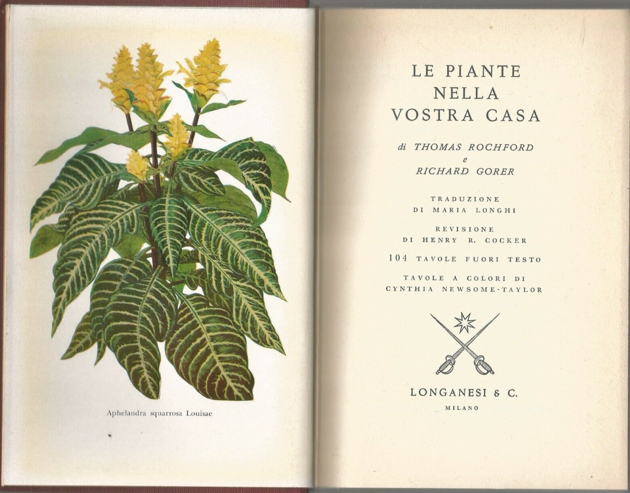 LE PIANTE NELLA VOSTRA CASA di Rockford e Gorer 1961 …