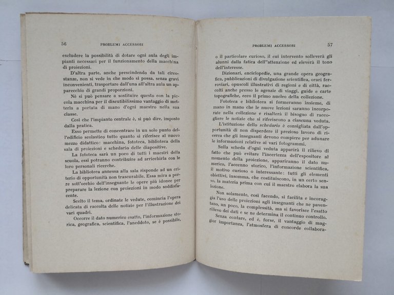 LE PROIEZIONI LUMINOSE NELLA SCUOLA di Luigi Cremaschi 1925 Bemporad …