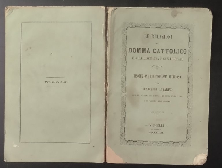 LE RELAZIONI DEL DOMMA CATTOLICO CON LA DISCIPLINA E STATO … | Immagine Gallery 8