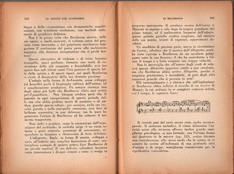 LE SONATE PER PIANOFORTE DI BEETHOVEN di Sergio Leoni 1948 …