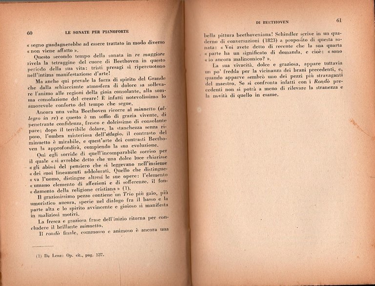 LE SONATE PER PIANOFORTE DI BEETHOVEN di Sergio Leoni 1948 …
