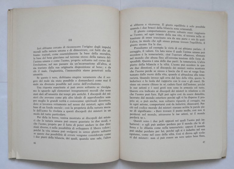 LE SORGENTI DELLA MORALITÀ di Rudolf Steiner 1960 Editrice Antroposofica …