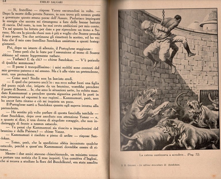 LE ULTIME AVVENTURE DI SANDOKAN Emilio Salgari 1934 Sonzogno Libro …
