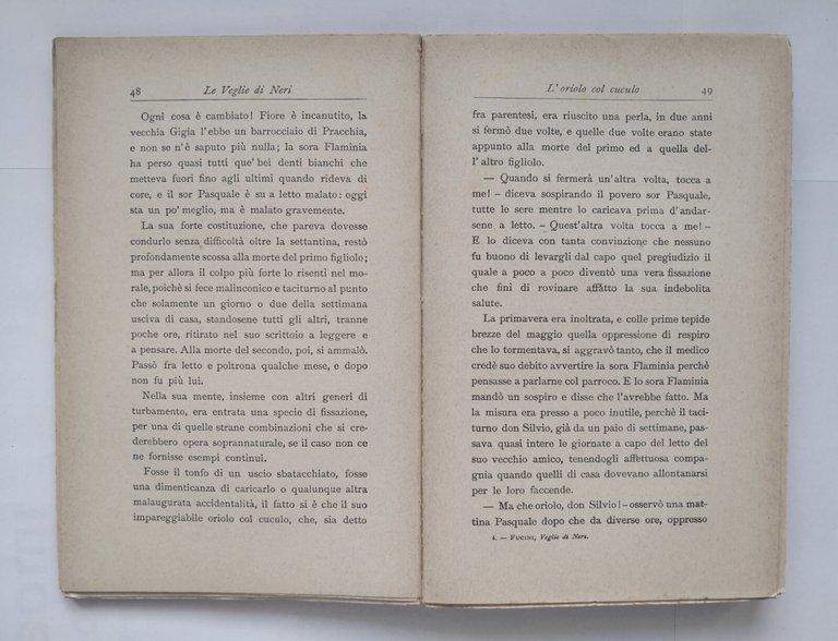 LE VEGLIE DI NERI di Renato Fucini 1907 Hoepli Libro …