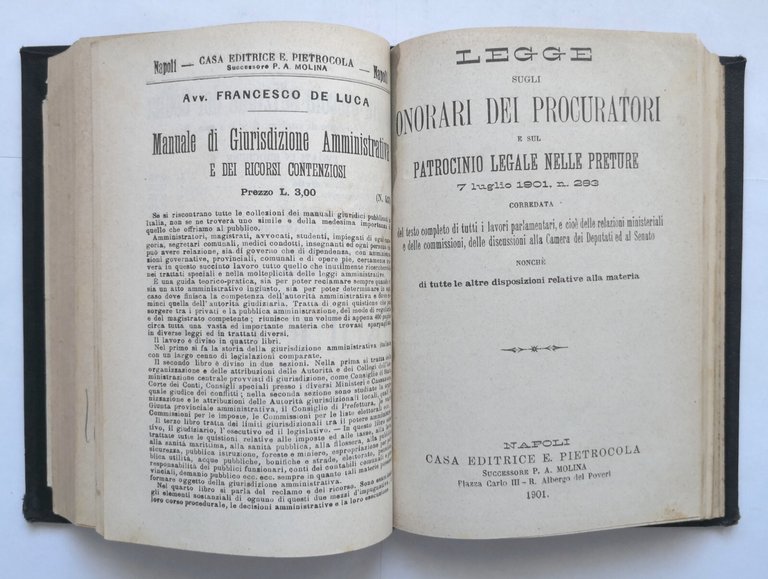 LEGGE RIFORMA DEL PROCEDIMENTO SOMMARIO + DECRETO + PROCURATORE 1901 …