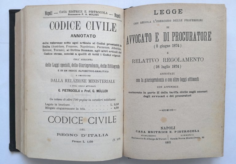 LEGGE RIFORMA DEL PROCEDIMENTO SOMMARIO + DECRETO + PROCURATORE 1901 …