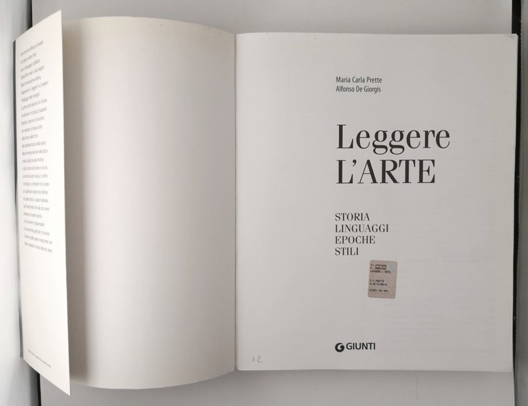 LEGGERE L'ARTE di Maria Carla Prette e Alfonso De Giorgis …
