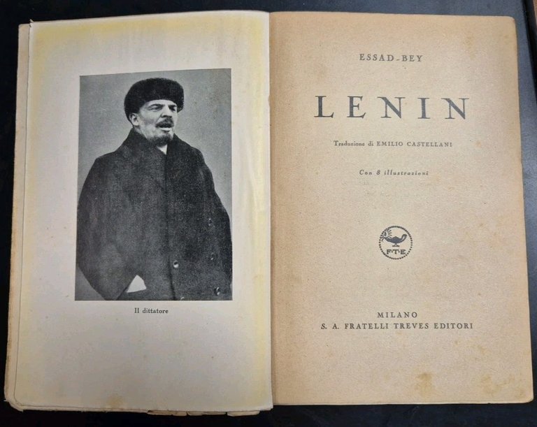 LENIN di Essad Bey 1935 Treves Libro Biografia Vladimir Ilic
