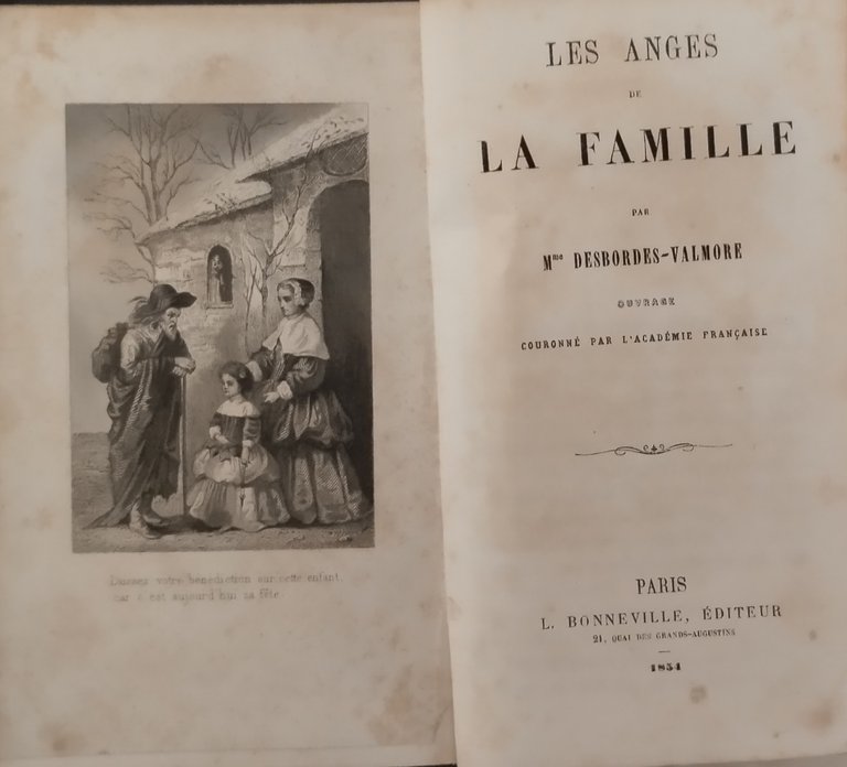 LES ANGES DE LA FAMILLE di Desbordes Valmore 1834 Bonneville …