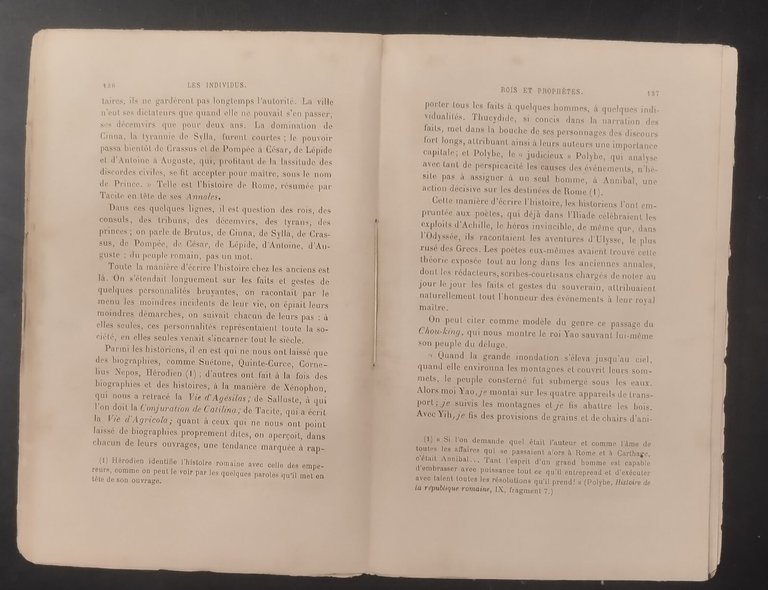 LES PROBLEMES DE L'HISTOIRE di Paul Mougeolle 1886 Reinwald Libro