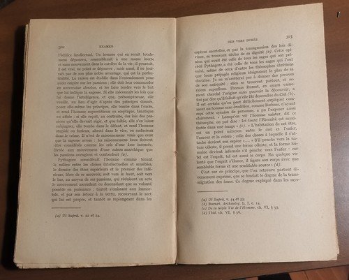 LES VERS DORES DE PYTHAGORE di Fabre D'Olivet 1923 libro …