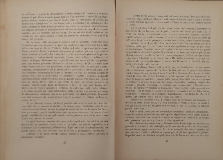 LETTERA APERTA A BENEDETTO CROCE di Piero Operti 1947 Superga …