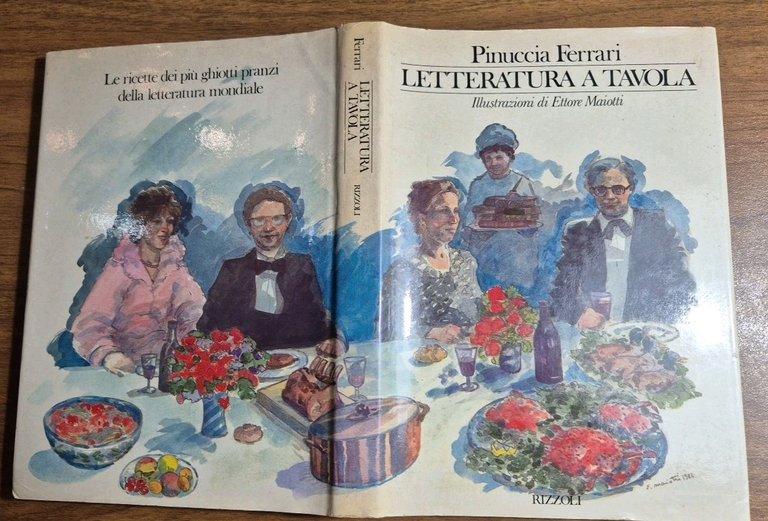 LETTERATURA A TAVOLA di Pinuccia Ferrari 1983 Rizzoli Libro illustrato …