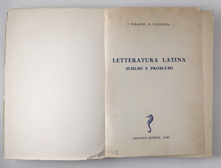 LETTERATURA LATINA Schemi e Problemi di Paladini e Castorina - …