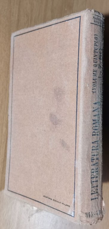 LETTERATURA ROMANA di Felice Ramorino 1920 Ulrico Hoepli Editore Manuale …