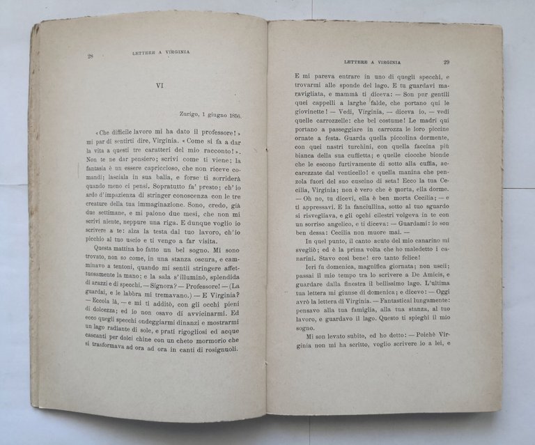 LETTERE A VIRGINIA di Francesco De Sanctis 1917 Laterza libro …
