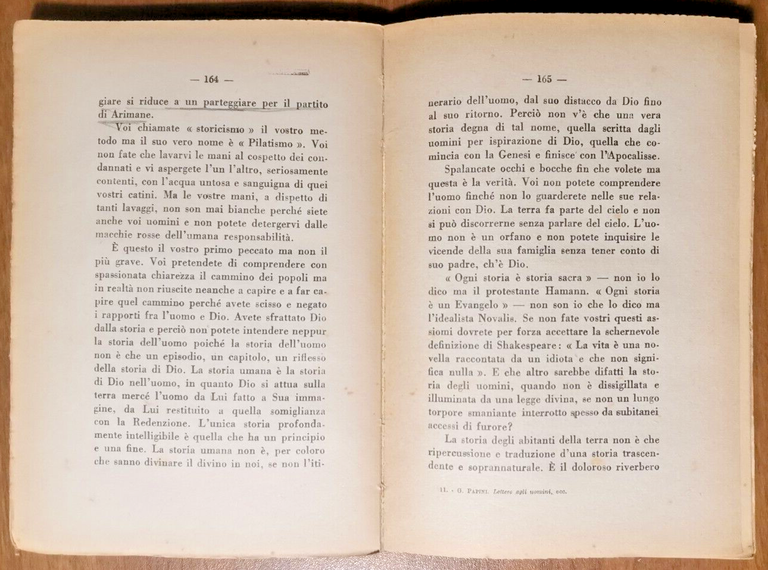 LETTERE AGLI UOMINI DEL PAPA CELESTINO SESTO di Giovanni Papini …