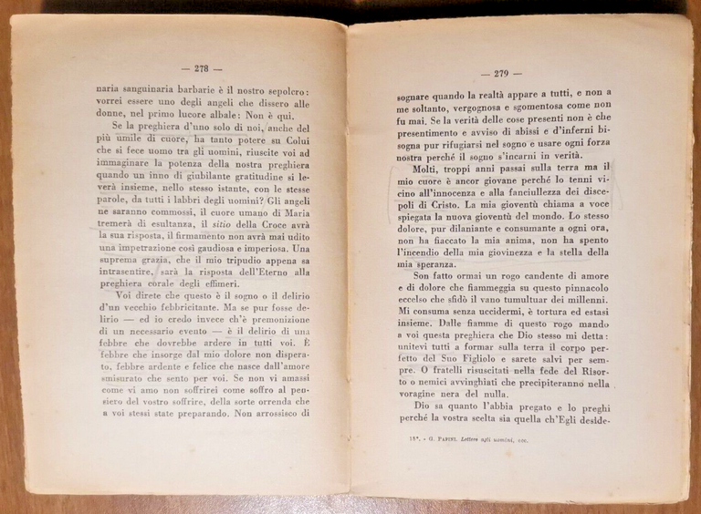 LETTERE AGLI UOMINI DEL PAPA CELESTINO SESTO di Giovanni Papini …
