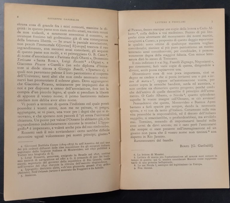 LETTERE E PROCLAMI di Giuseppe Garibaldi 1954 Universale Economica Libro | Immagine Gallery 2