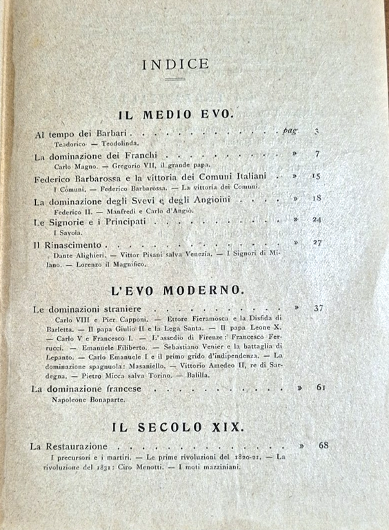 LETTURE DI STORIA Italo Bardoni Classe Quinta Elementare 1925 Vallardi …