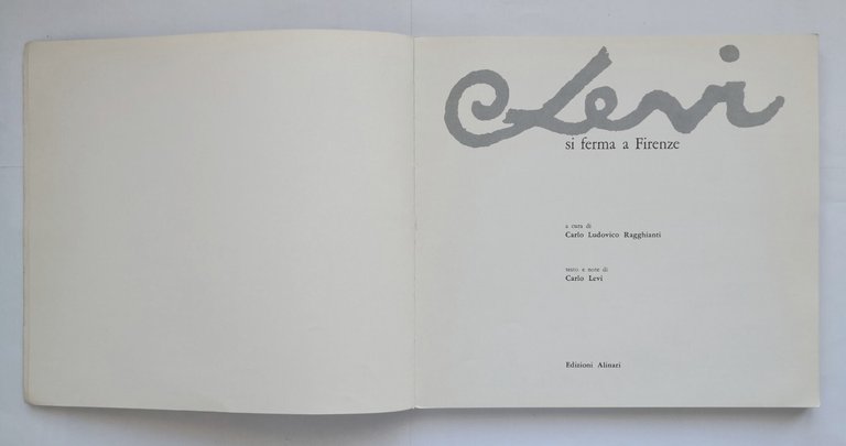 LEVI SI FERMA A FIRENZE a cura di Carlo Ludovico …