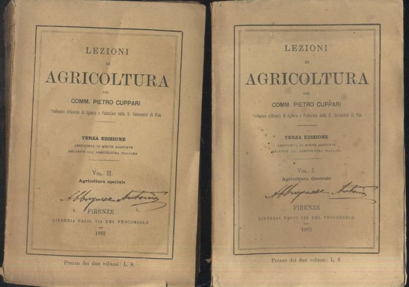 LEZIONI DI AGRICOLTURA 2 volumi GENERALE e SPECIALE - Cuppari …