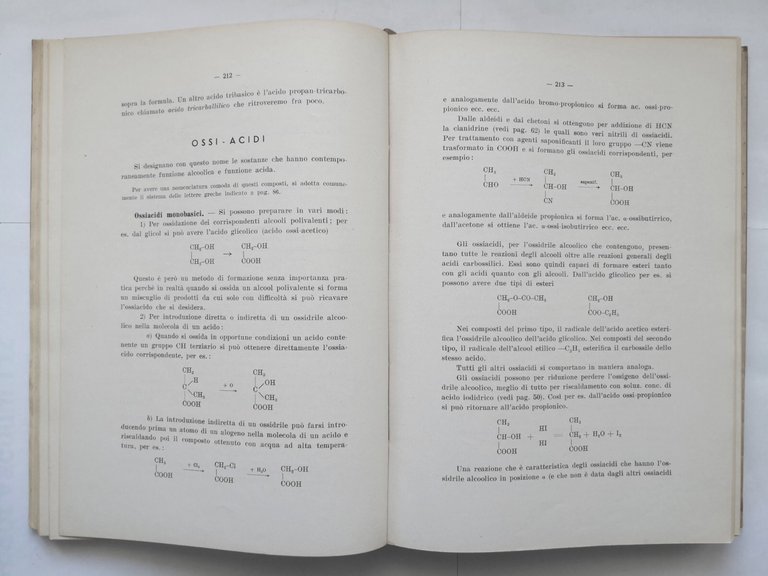 LEZIONI DI CHIMICA ORGANICA di Guido Bargellini 1943 Studium Libro …
