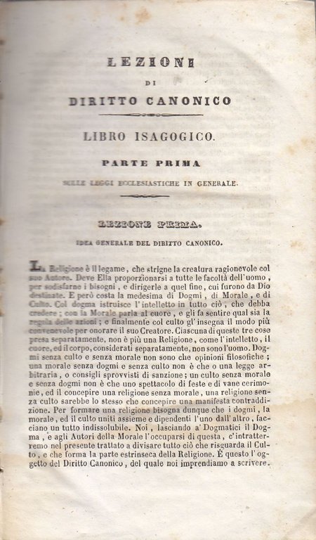 LEZIONI DI DIRITTO CANONICO PUBBLICO E PRIVATO Salzano 4 tomi …