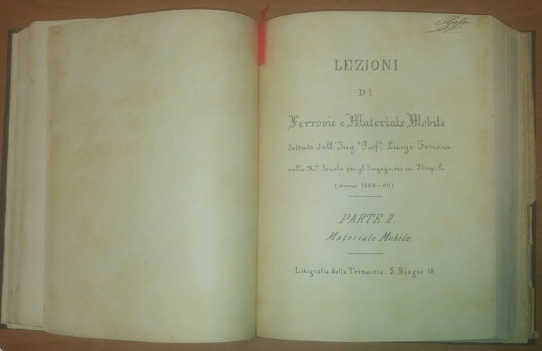 LEZIONI DI FERROVIE E MATERIALE MOBILE Ferrara 1889 TRAMVIE tavole …