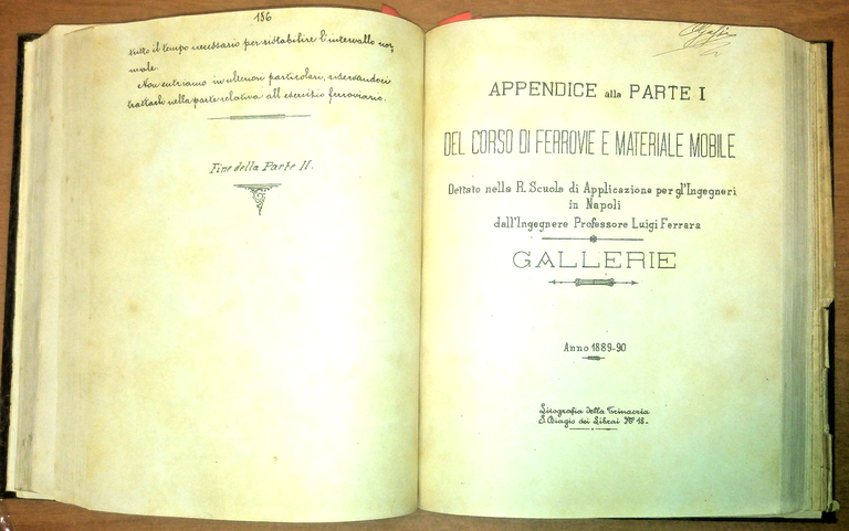 LEZIONI DI FERROVIE MATERIALE MOBILE Ferrara 1889 TRAMVIE tavole libri …