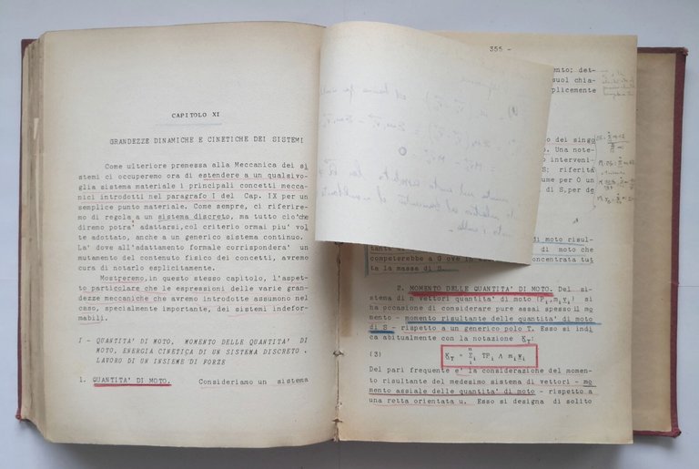 LEZIONI DI MECCANICA RAZIONALE di Carlo Cattaneo 1959 Pellegrini Libro