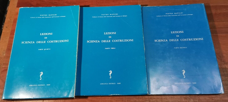 LEZIONI DI SCIENZA DELLE COSTRUZIONI 4 volumi di Pietro Matildi …