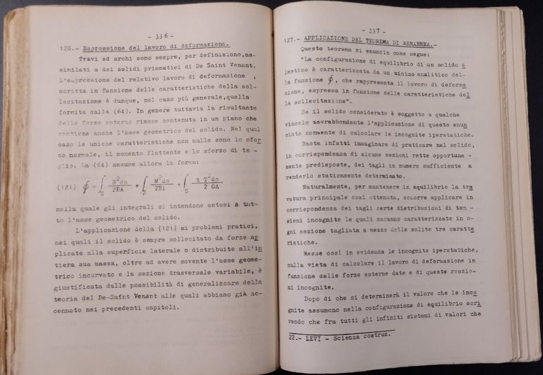 LEZIONI DI SCIENZA DELLE COSTRUZIONI Franco Levi 1950 libreria tecnica …