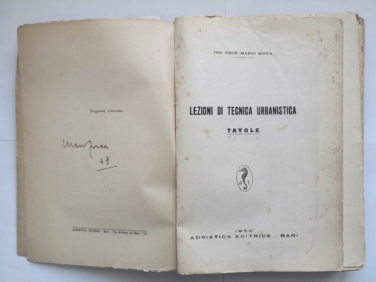 LEZIONI DI TECNICA URBANISTICA di Mario Zocca parte I 1950 …