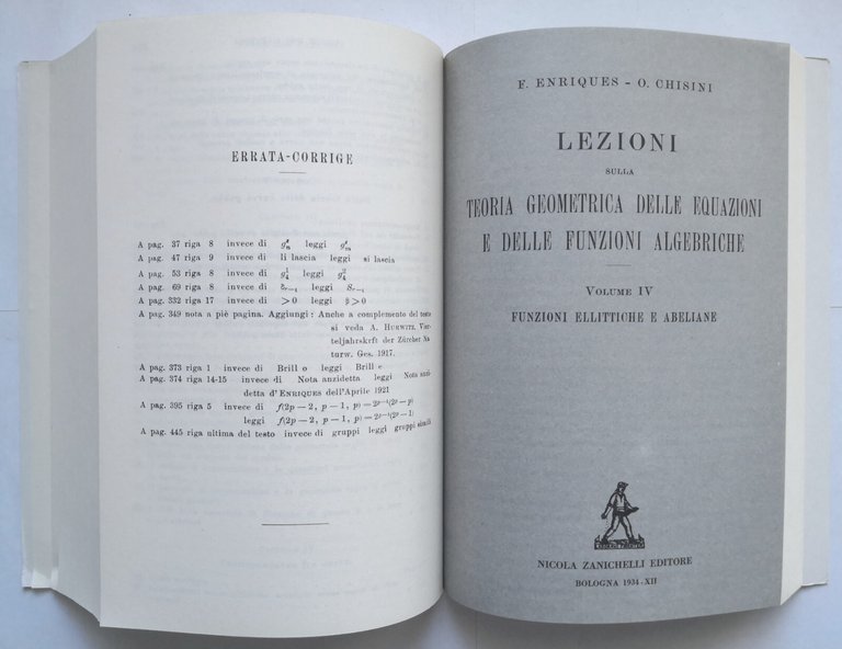 LEZIONI SULLA TEORIA GEOMETRICA EQUAZIONI E FUNZIONI ALGEBRICHE Enriques 2 …