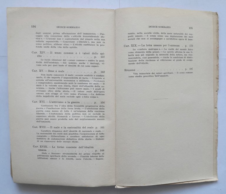 LIBERTÀ IDEALE E LIBERTÀ STORICA di Consalvo Ceci 1950 Laterza …