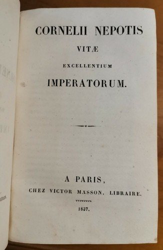 LIBRO ANTICO 3 volumi Fedro Sallustio Cornelio Nepote 1836 Victor …