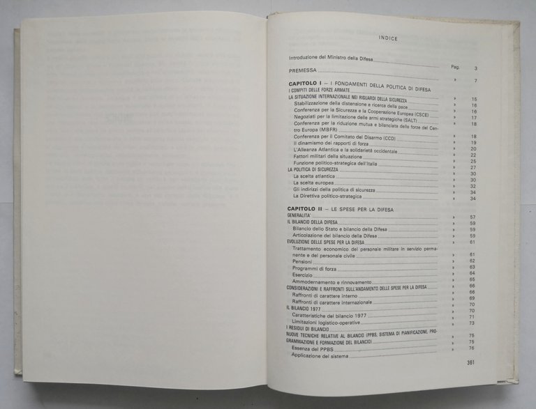 LIBRO BIANCO DELLA DIFESA 1977 Ministero Libro sicurezza Italia e …