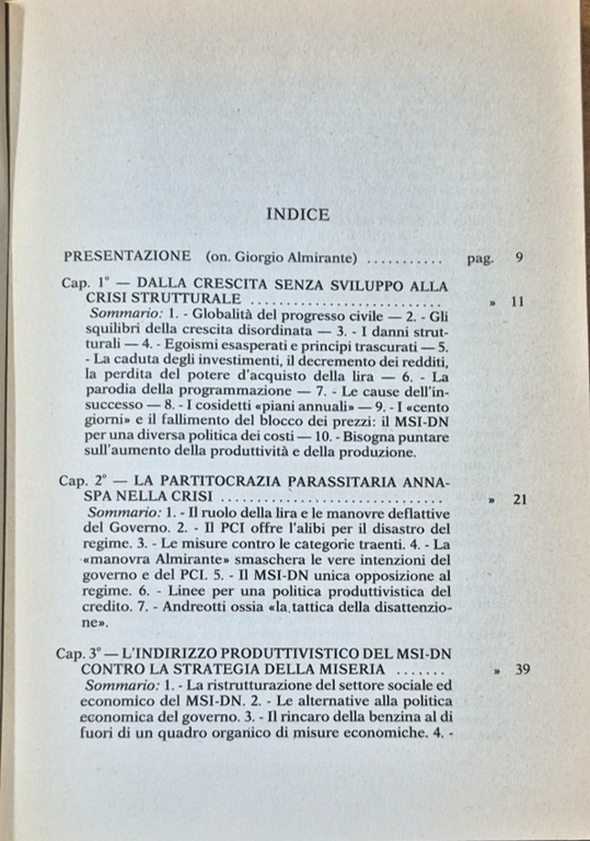 LIBRO BIANCO SULLA POLITICA ECONOMICA DEL MSI DN Parito 1977 … | Immagine Gallery 4